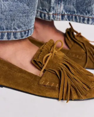 Mocassins Alix frange kaki — photo 2