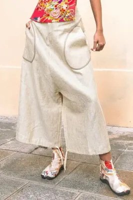 Pantalon Japonais en Lin — photo 2