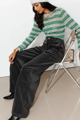 CESAR pantalon large velours — photo 5