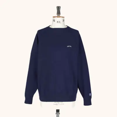 Sweat molleton avec col bateau Navy — photo 1