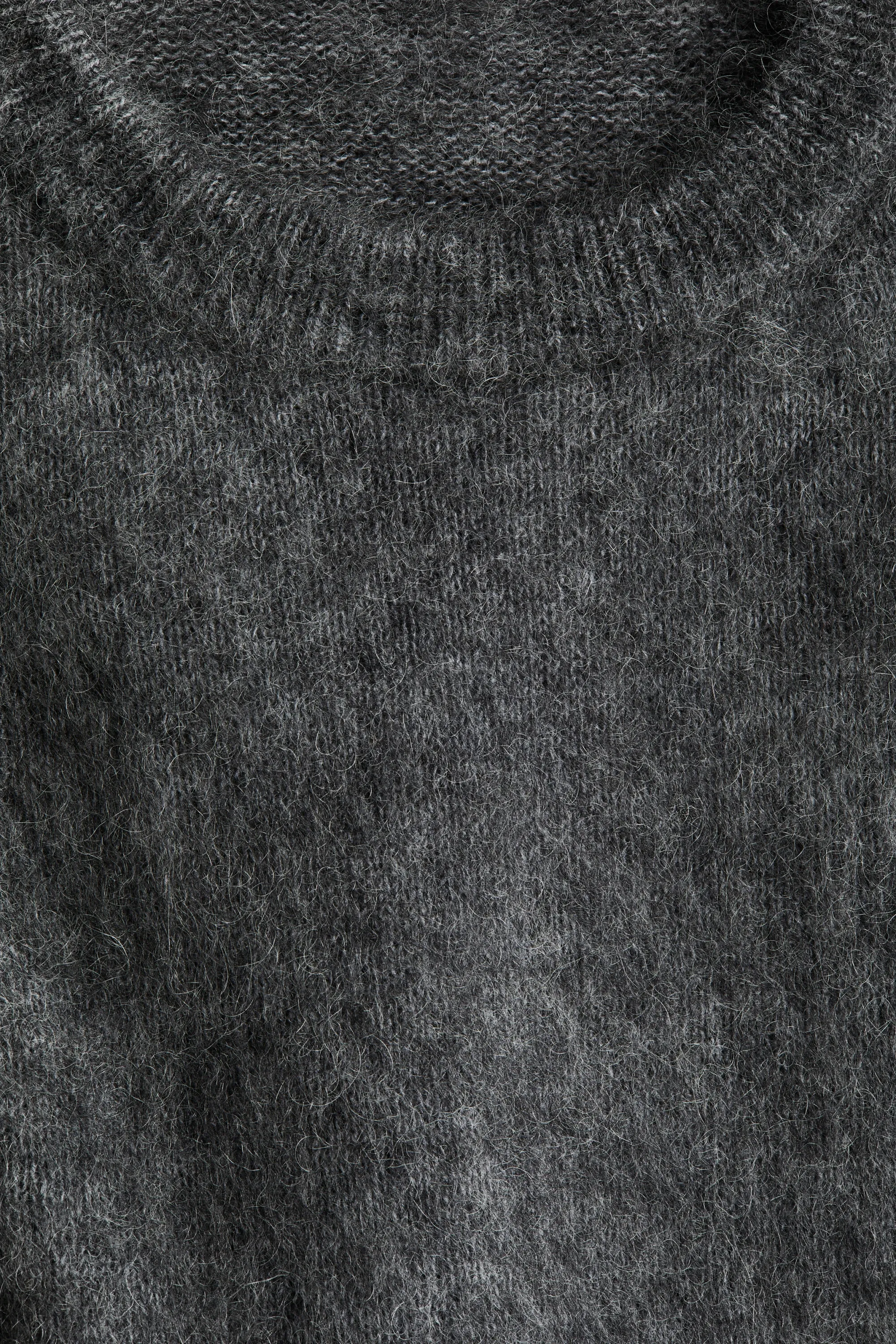 Pull en mohair mélangé - Gris foncé chiné