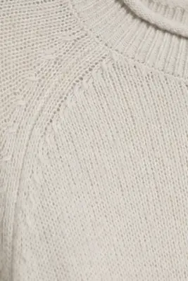 Pull ample en laine mélangée - Taupe cendré clair — photo 3