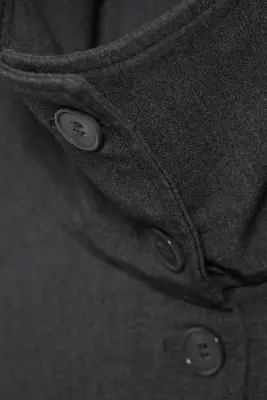 Chemise boutonnée à manches longues - Gris foncé chiné — photo 5