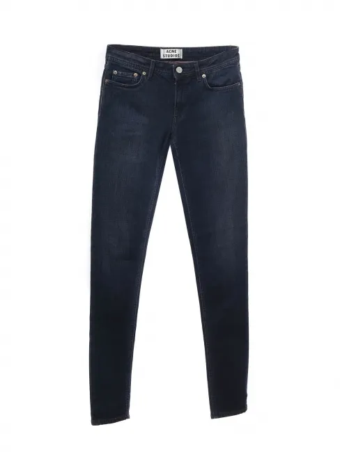 Jean skinny taille basse low burgundy bleu brut Prix boutique $290 Taille XS