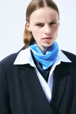 Blazer court à fermeture croisée - Bleu marine/rayures tennis — photo 2