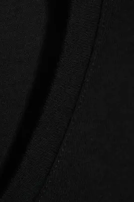 T-shirt carré col V manches longues - Noir — photo 3