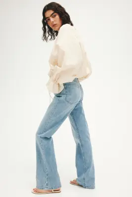 Bootcut High Waist Jeans - Bleu denim clair — photo 4