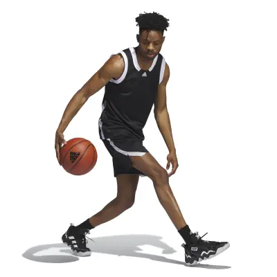 ADIDAS SHORT BASKET Noir Blanc — photo 4