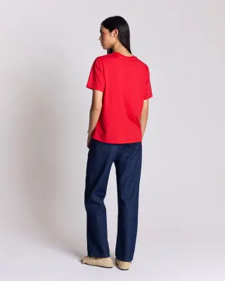 Tee-shirt Bree brodé rouge vif — photo 3