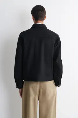 VESTE EN DENIM SELVEDGE BRUT - NOIR — photo 5