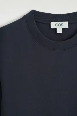 T-SHIRT À MANCHES LONGUES ÉPURÉ - BLEU MARINE — photo 2