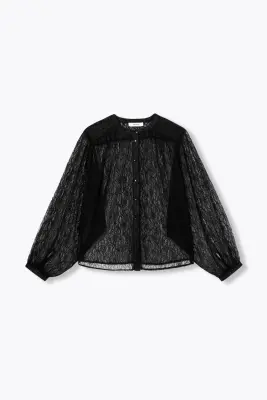 Chemise oversize en dentelle — photo 1