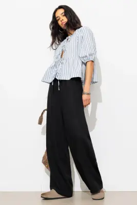 Pantalon large ceinturé Femme — photo 2
