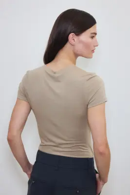 T-shirt Warming Slim Fit - Beige — photo 3