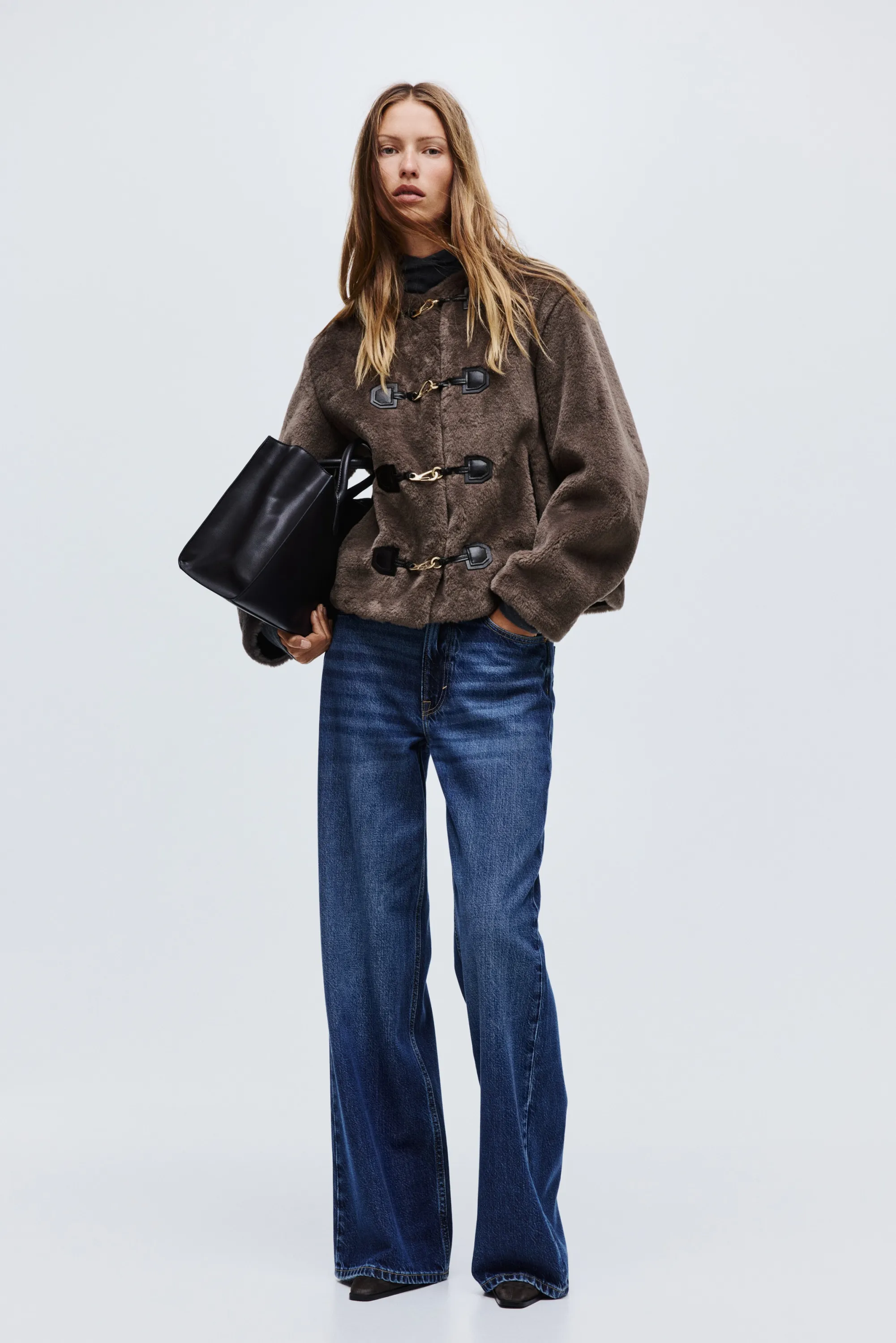 Veste façon duffle-coat - Taupe foncé