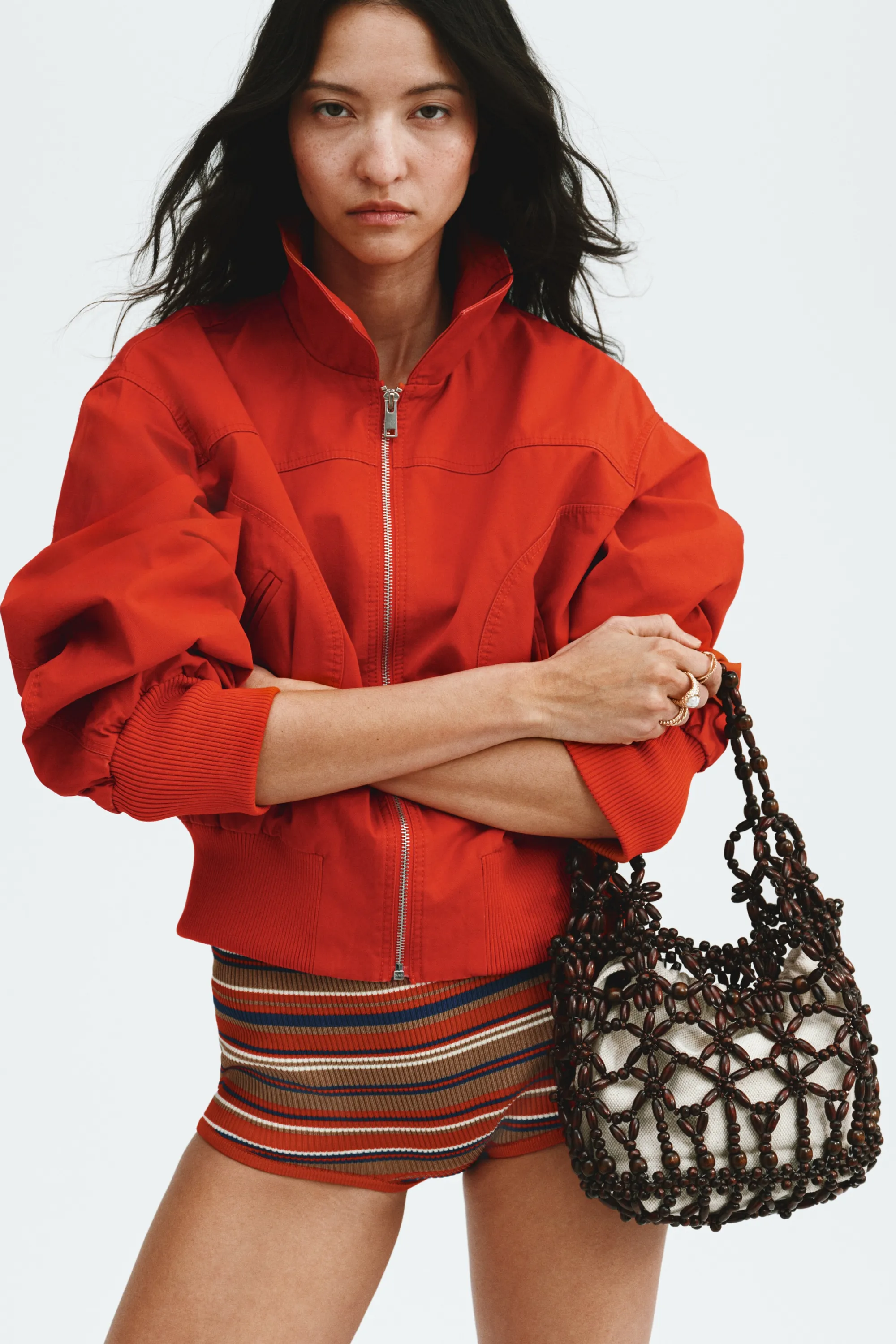 Veste en twill de coton - Rouge