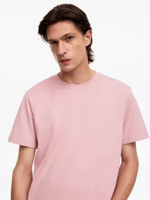 T-shirt décontracté 220 GSM - Rose — photo 3
