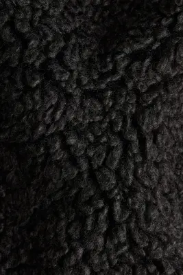 Veste en tissu Teddy bear avec col - Noir — photo 5