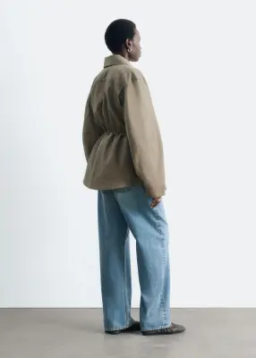 Veste utilitaire oversize à cordon de serrage - Vert kaki — photo 5