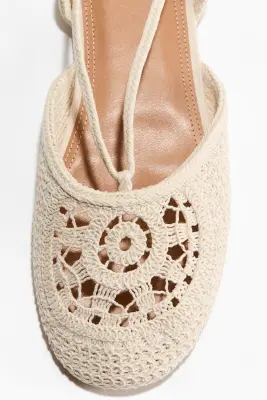 Ballerines façon crochet - Beige clair — photo 2