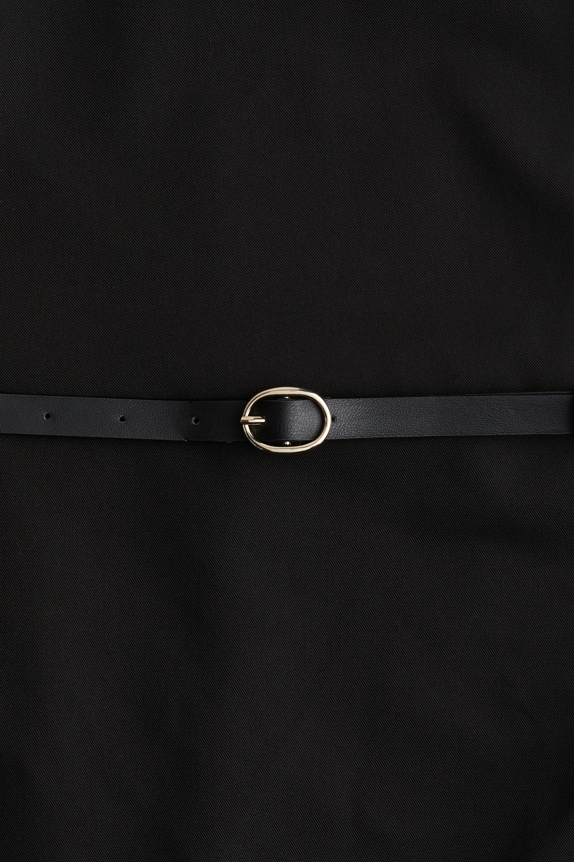 Robe épaules nues avec ceinture - Noir