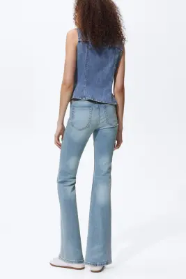 Flared High Jeans - Bleu denim clair — photo 1