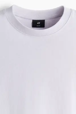 T-shirt Relaxed Fit - Violet clair — photo 4