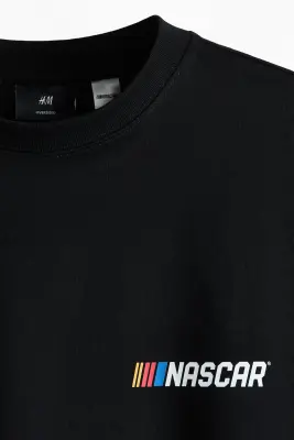 T-shirt Oversized Fit - Noir/NASCAR — photo 4