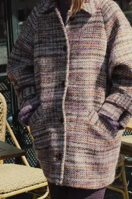 manteau nerissa carreaux miranda — photo 1