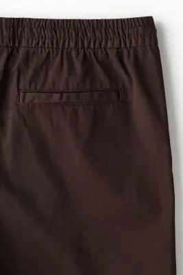 Short Relaxed Fit en coton - Marron foncé — photo 5