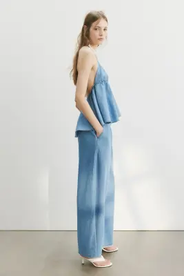 Top dos nu en denim - Bleu denim clair — photo 3