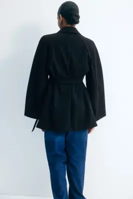 MAMA Manteau avec ceinture à nouer - Noir — photo 5