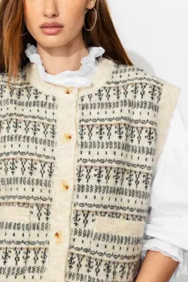 Cardigan sans manches jacquard — photo 5