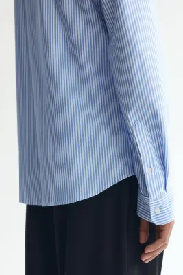 Chemise Four-Way Stretch Slim Fit - Bleu clair/rayé — photo 2