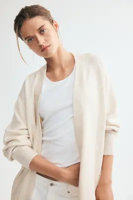 Gilet long - Beige clair chiné — photo 1