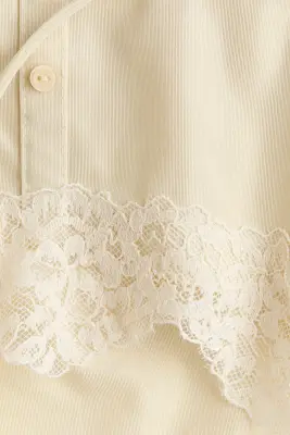 Drawstring-detail strappy top - Jaune pâle — photo 4