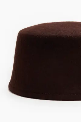 Chapeau en laine - Marron foncé — photo 3