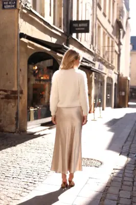 Aliénor Slip Skirt - Champagne — photo 3
