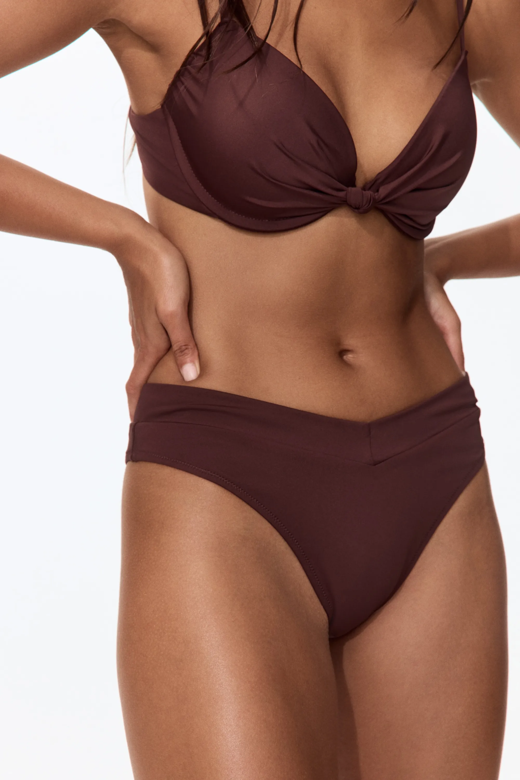 Cheeky Bikini bottoms - Marron foncé