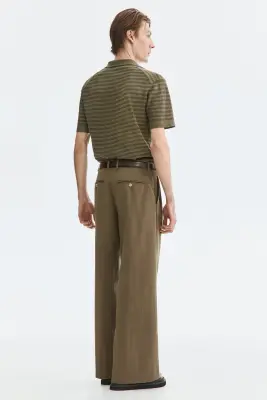Pantalon large Loose Fit - Beige foncé — photo 2
