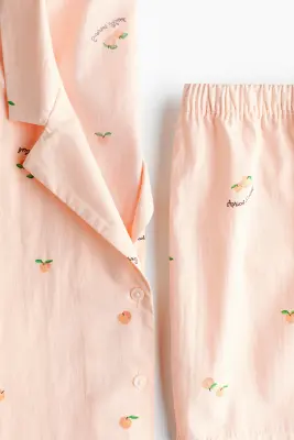 Chemise et short de pyjama - Rose pêche clair/abricots — photo 4