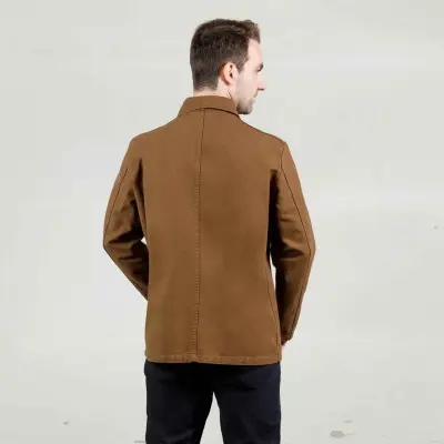 Veste de travail authentique coton bio 1G/5C - Chameau — photo 3