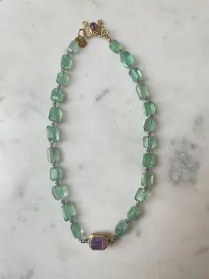 Nouveau ! ROOM SERVICE JEWELRY Collier Maldives Apatite Améthyste Lagon — photo 2