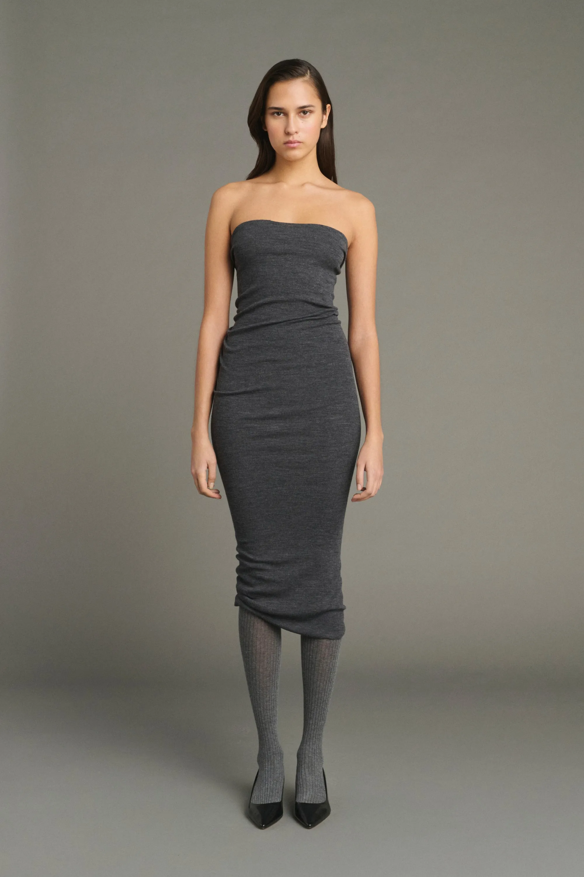 ROBE LILIA GRIS ANTHRACITE