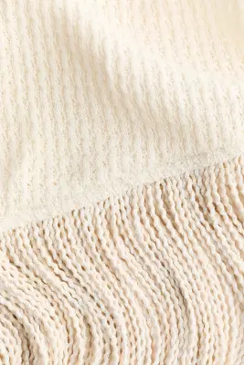 Top asymétrique à franges - Crème — photo 4