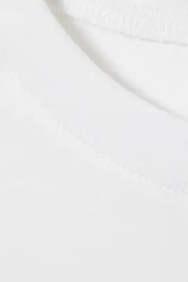 T-shirt en coton carré décontracté - Blanc — photo 4