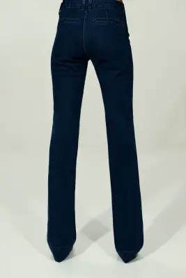 Flared High Jeans - Bleu denim foncé — photo 3