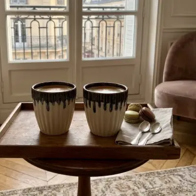 Set 2 Tasses Chocolat et Blanc — photo 2