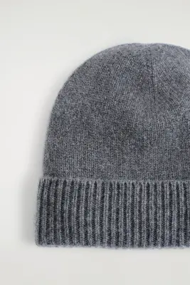 BONNET EN PUR CACHEMIRE - GRIS FONCÉ — photo 7