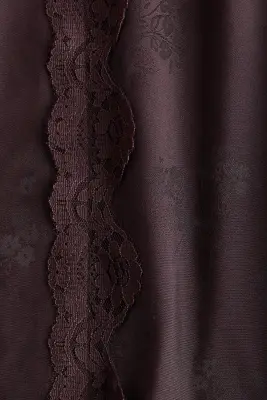 Robe en tissu jacquard avec dentelle - Violet foncé — photo 4